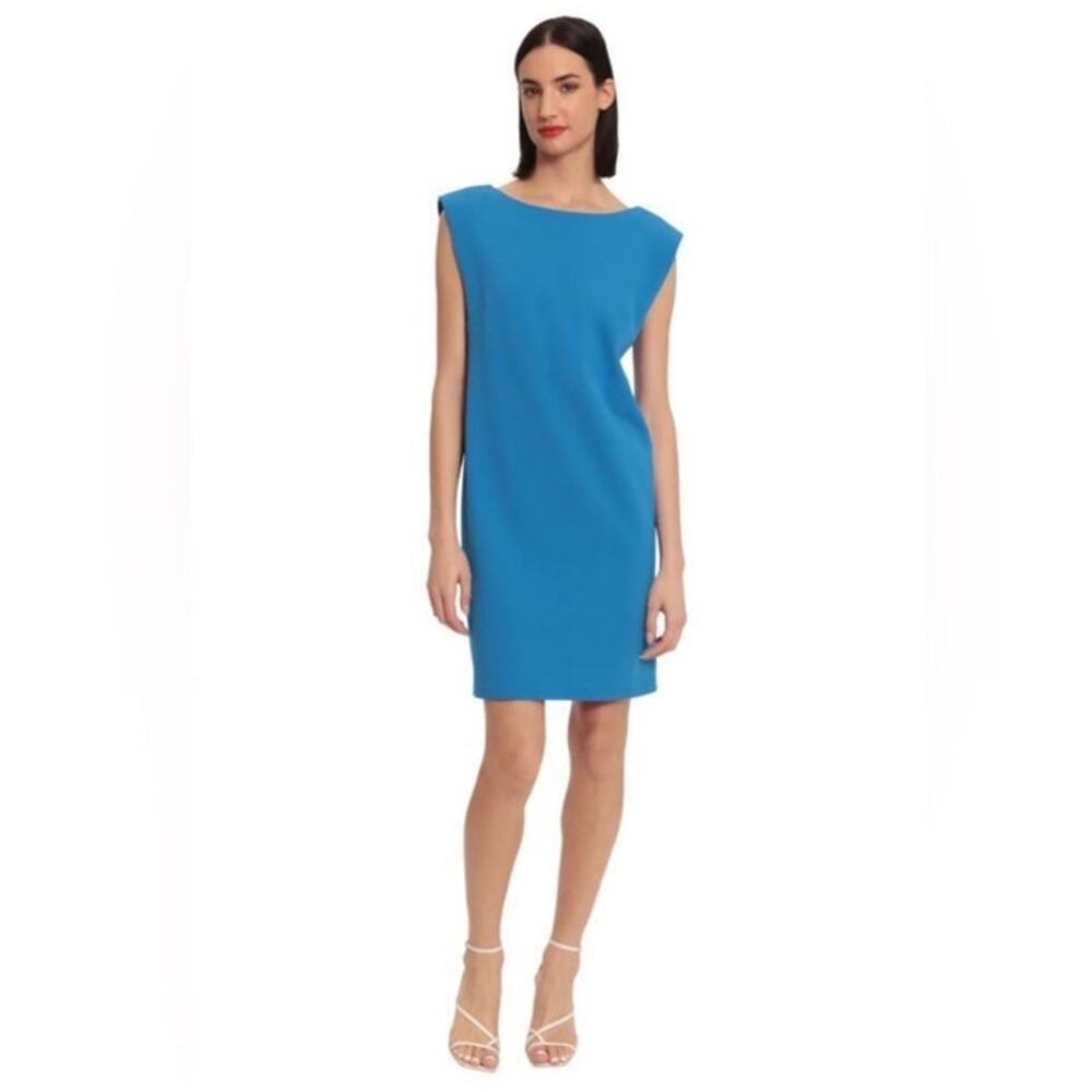 Donna Morgan New Women's Pippa Shift Sleeveless Dress Blue Size 14 Work Career